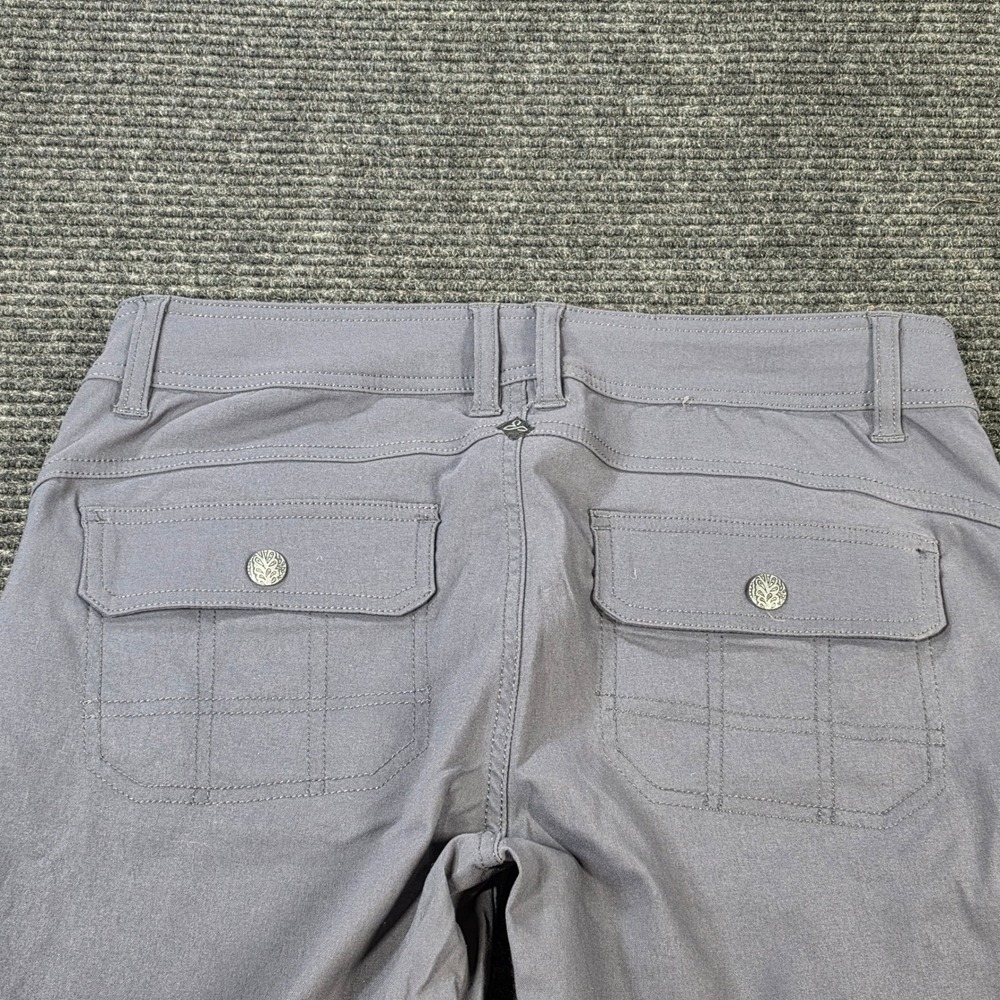 Prana Halle Hiking Pants Womens 4 Gray Roll-Up Articulated Knee Stretch Trail - Picture 2 of 15